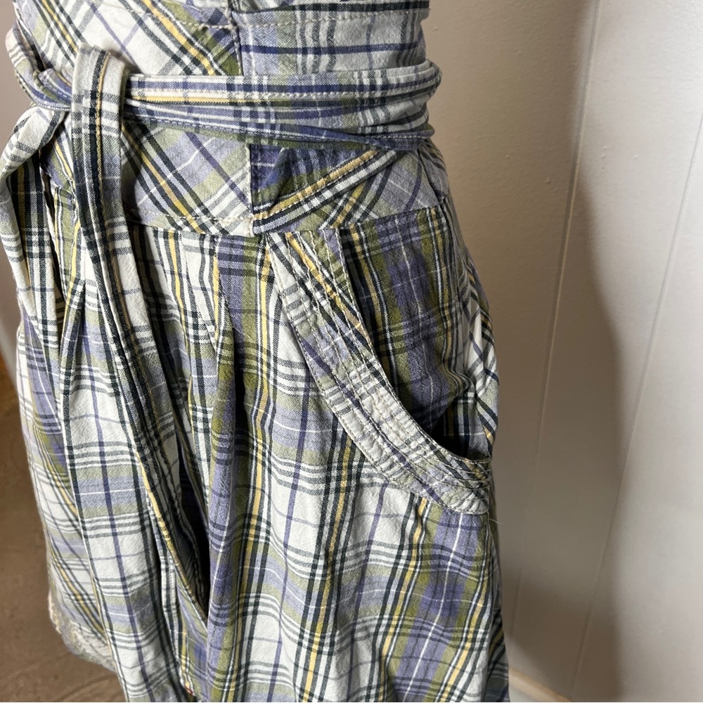 Free People blue plaid dress - Picture 6 of 8